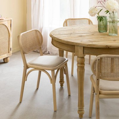 Chaise en orme clair et cannage (lot de 2) LUZIAN MADE IN MEUBLES 