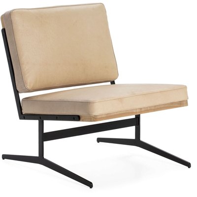 Fauteuil en cuir, structure fer, Couvin RECOLLECTION