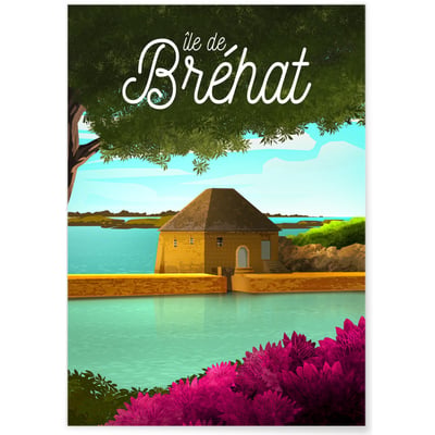 Affiche Île de Bréhat L'AFFICHERIE