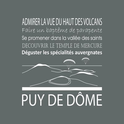 Tableau Mural Puy-de-dôme ILLUSTRATION CEANOTHE