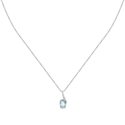 Collier en or blanc 750 ACQUAMARINA BLUESPIRIT