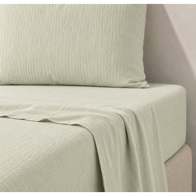 Drap plat lin lavé ADELE Made in Europe FEBRONIE