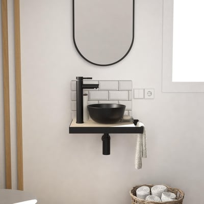 Lave-mains plan fin + vasque + miroir SOHO MOB IN
