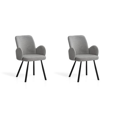 Lot de 2 chaises tissu et métal, Ópalo HISPANOHOGAR