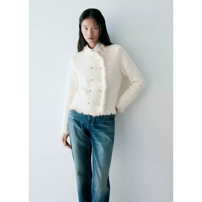 Veste tweed double boutonnage MANGO