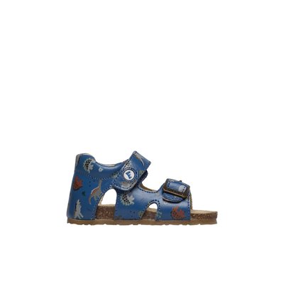 Sandales en cuir avec boucle et scratch BEA FALCOTTO