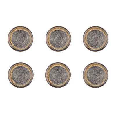 Lot de 6 assiettes à dessert en grès, GENESIS BJORN