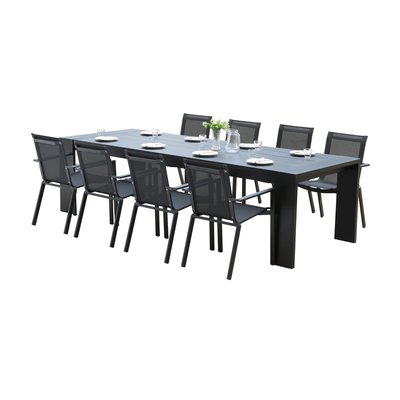 Ensemble en aluminium, 8 fauteuils IBIZA WILSA GARDEN
