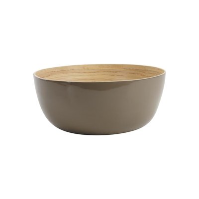 Saladier en bambou laqué taupe Taupe Ø30 AUBRY GASPARD