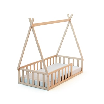 Lit Tipi au sol en bois WEBABY