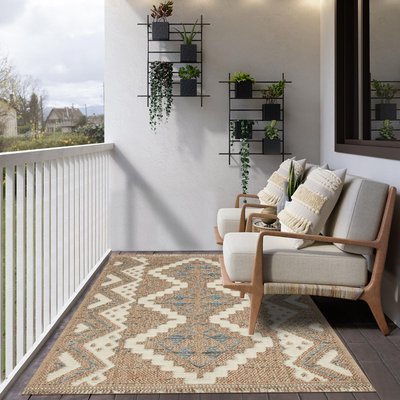 Tapis extérieur tissé kilim rectangle ZEPHYR UN AMOUR DE TAPIS