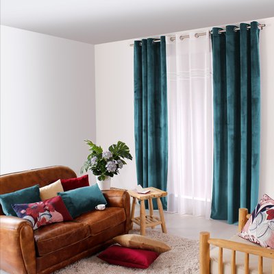 Rideau uni en velours HOME MAISON