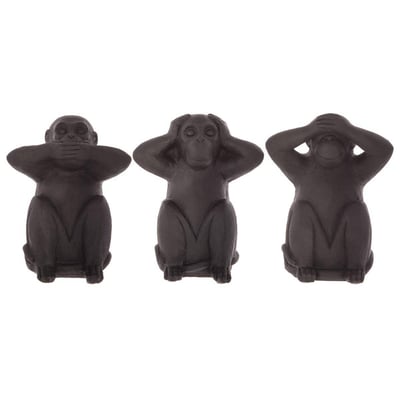 Set de 3 statuettes SINGES SAGESSE ATMOSPHERA
