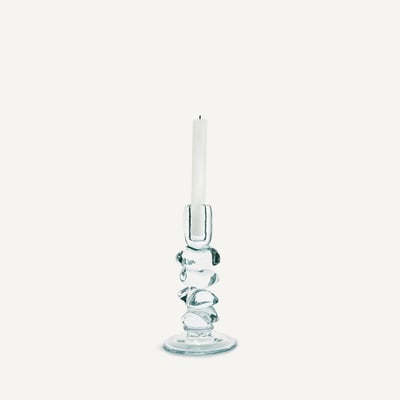 Bougeoir en verre transparent, H23 cm, Qimera AM.PM