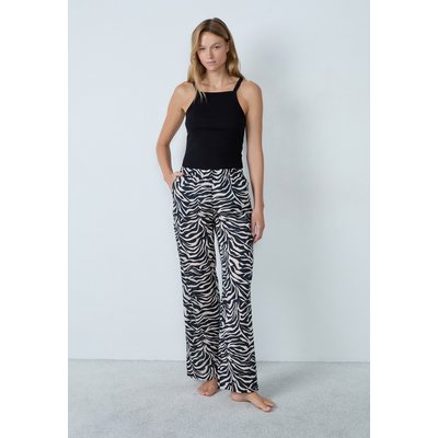 Pantalon de pyjama en coton motif zebré KALI NOIR ETAM