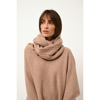 Poncho 4 Fils Camel Chiné Ashley JUST CASHMERE