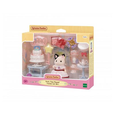 5646  La fille chat bicolore et son goûter danniversaire SYLVANIAN FAMILIES