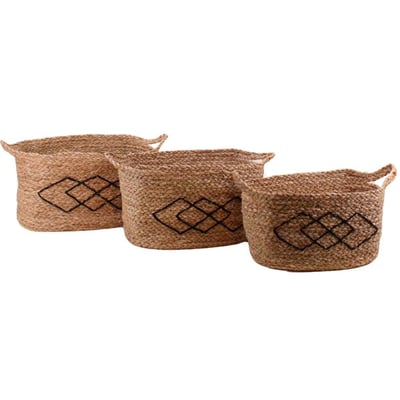 Set de 3 paniers en fibres naturelles ORNAMI