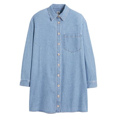 Denim Shirt Dress with Long Sleeves LA REDOUTE COLLECTIONS