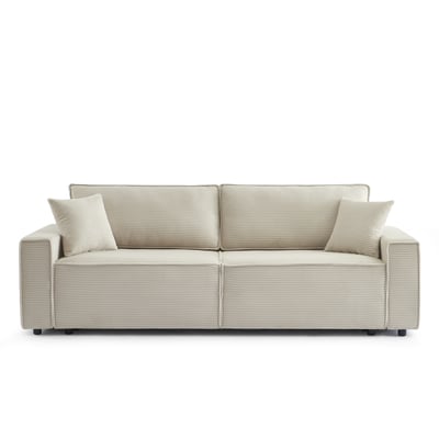 Canapé droit convertible velours  ZOLA BAÏTA
