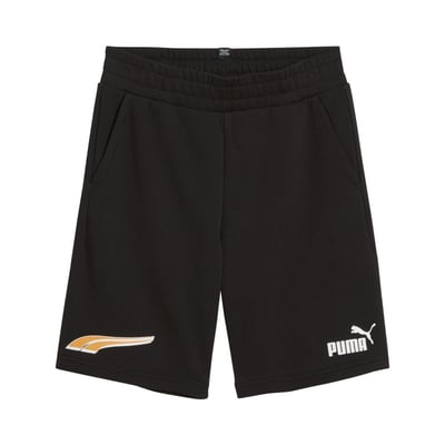 Short de jogging noir avec une coupe longue et une ceinture élastiquée PUMA