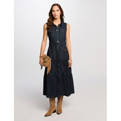 Robe longue droite en jean MORGAN