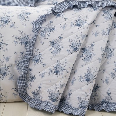 Lucie Floral Frill Fully Reversible Bedspread CATHERINE LANSFIELD