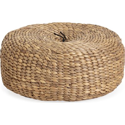 Pouf osier naturel tressé confort pour salon ou chambre RECOLLECTION