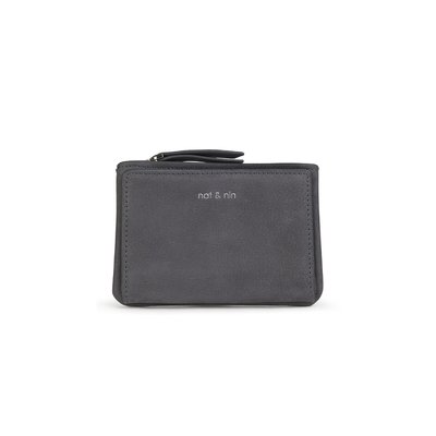 Portefeuille zippé en cuir grainé SOLY NAT & NIN