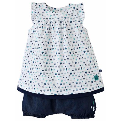 Ensemble robe et bloomer menthe a l'eau SUCRE D'ORGE