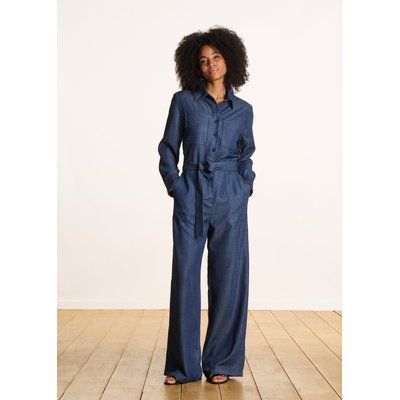 Combinaison pantalon en jean souple brut LA FEE MARABOUTEE