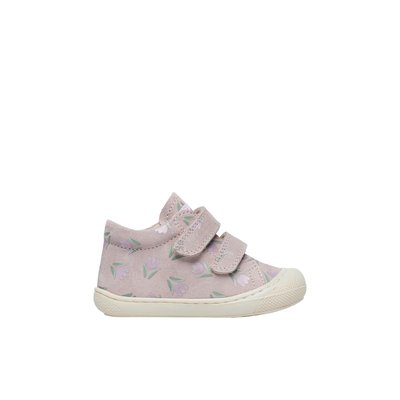 Chaussures premiers pas en suède avec imprimé tulipes COCOON VL NATURINO
