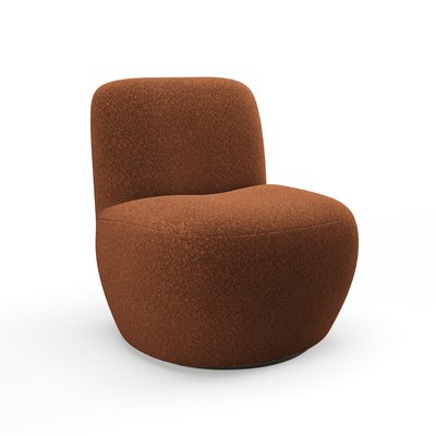 Fauteuil pivotant en tissu bouclette JENA SIA HOME