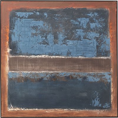 Tableau Silence 120x120cm bleu KARE DESIGN