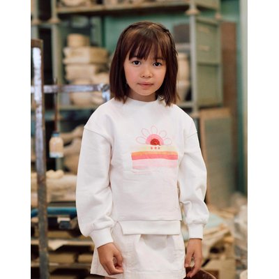 Sweat en coton avec imprimé floral à l'avant ZIPPY