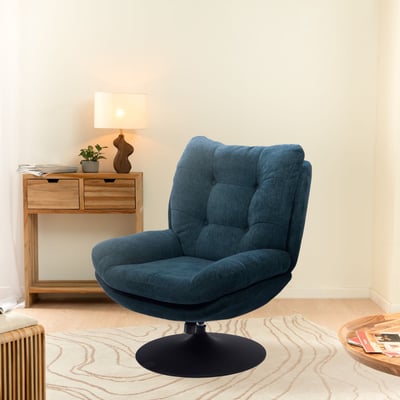 Fauteuil en tissu taupe avec piètement noir Magnum AMADEUS