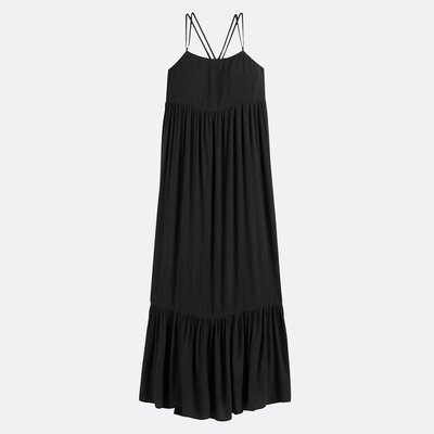 Robe à volant longue et fluide, fines bretelles LA REDOUTE COLLECTIONS