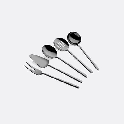 Столовые приборы для сервировки, 5 шт Allegra Titanium / Аллегра Титаниум SO'HOME