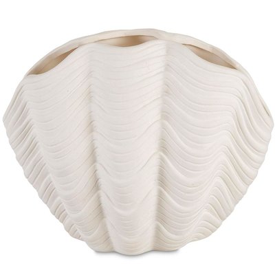 Vase dolomite coquillage 19x12x15cm WADIGA
