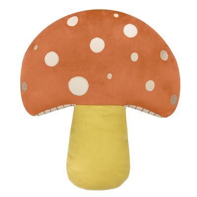 Mushroom Filled Velvet Cushion LITTLE FURN