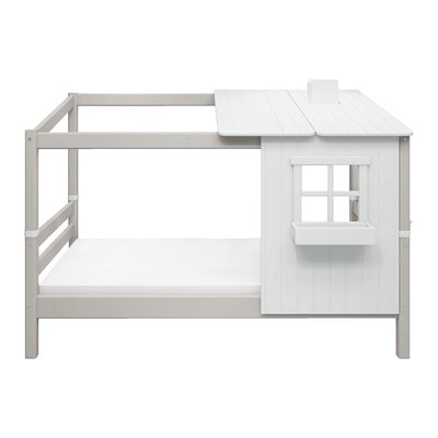 Lit simple avec Maison Classic en pin massif FLEXA