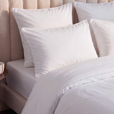 Parure housse de couette percale de coton avec 2 taies 65x65 cm PIUMMI SENSEI MAISON