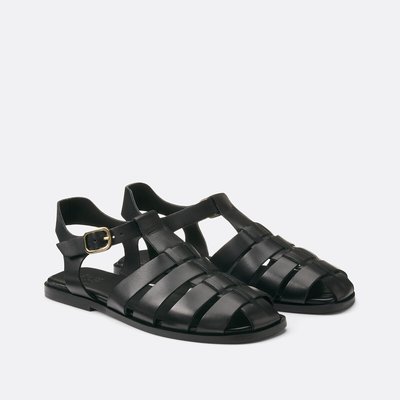 Sandales fermées en cuir LA REDOUTE COLLECTIONS