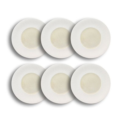 Lot de 6 assiettes plates en porcelaine 28,5cm, URUS OGO LIVING
