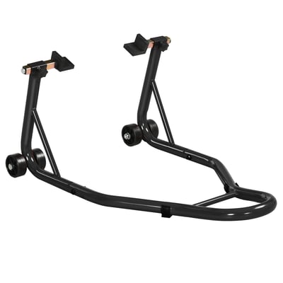 Béquille arrière de moto Acier Noir HOMCOM