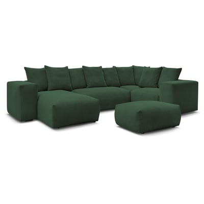 Canapé modulable 6 places en velours côtelé, VOLTAIRE BOBOCHIC