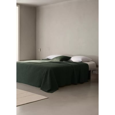 Couvre-lit coton garment-dyed carreaux lit 90/105 cm MANGO HOME