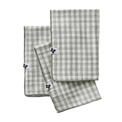 3 Serviettes de table en gaze de coton Vickie vichy EDEN