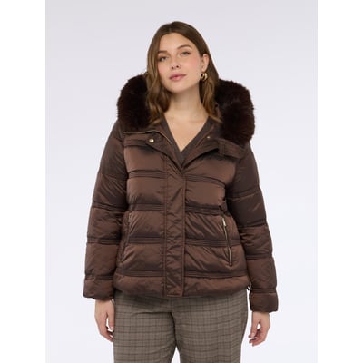 Veste matelassée avec capuche en peluche FIORELLA RUBINO