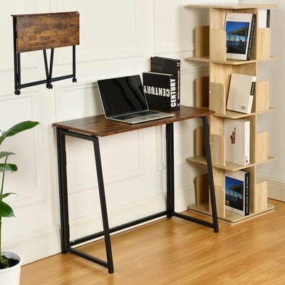 Bureau pliable style industriel roues avec tampon interchangeables ,Ascoli MEUBLES COSY
